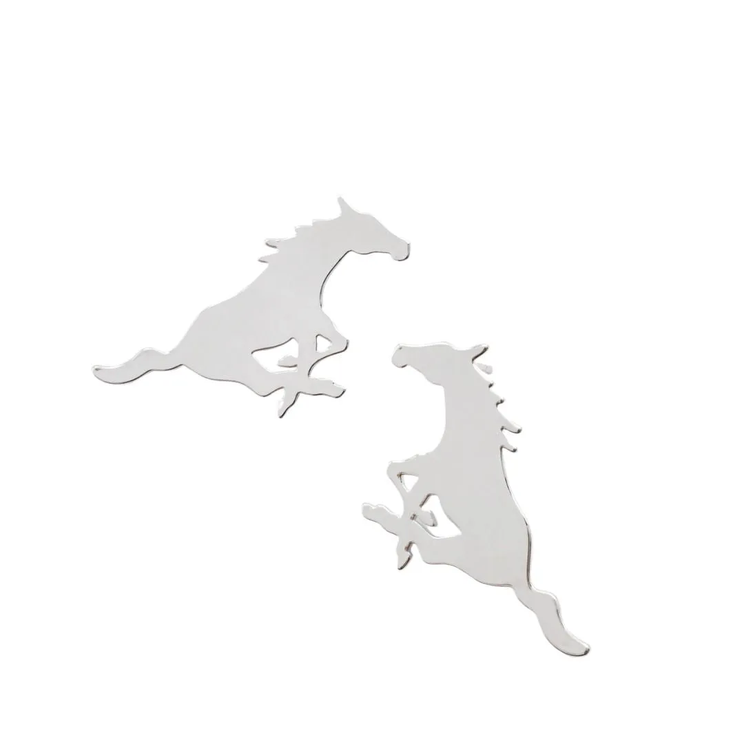 SMU Pony Shaped Earrings Silver sold by Charming Charlie