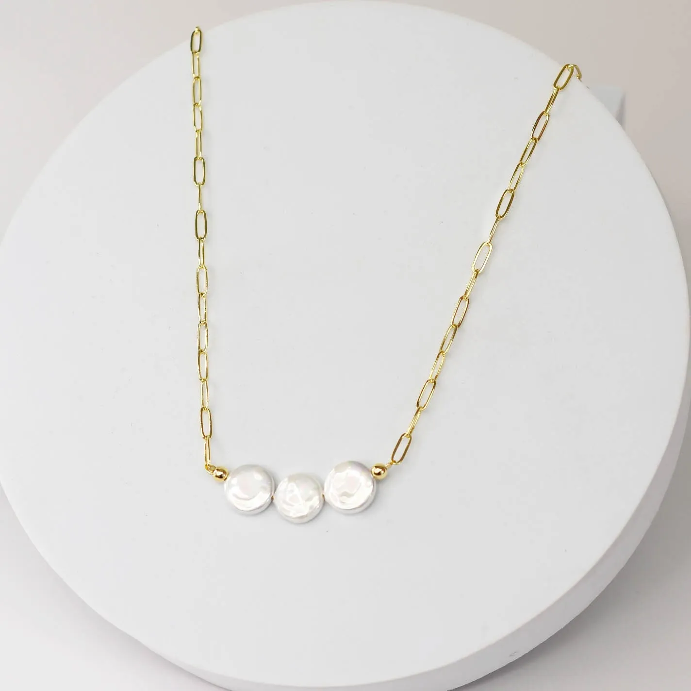 Triple Pearl Necklace sold by Charming Charlie product image thumbnail 2