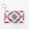Pink/Turq Aztec Keychain Pouch sold by Charming Charlie