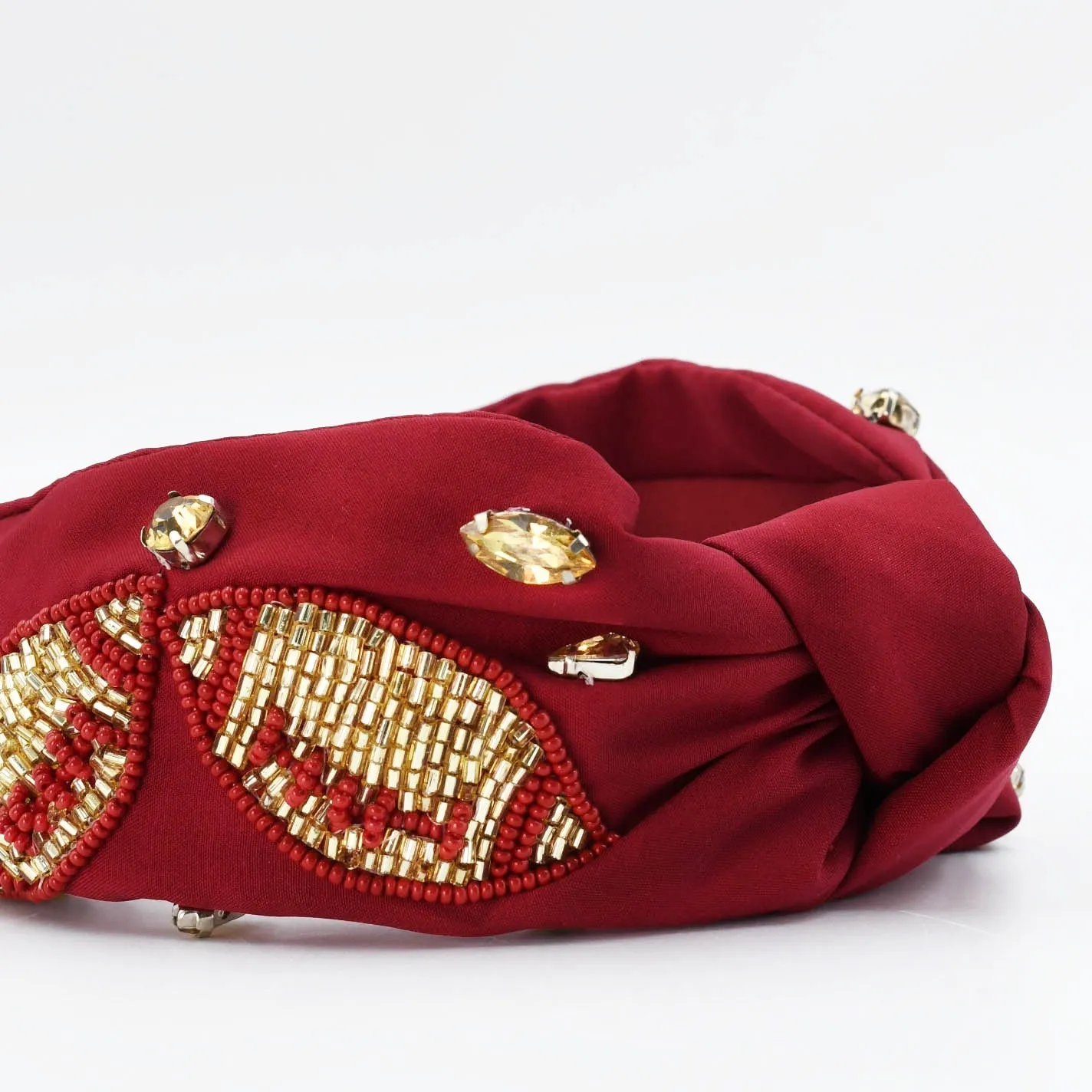 Maroon/Gold Football Headband sold by Charming Charlie product image thumbnail 2