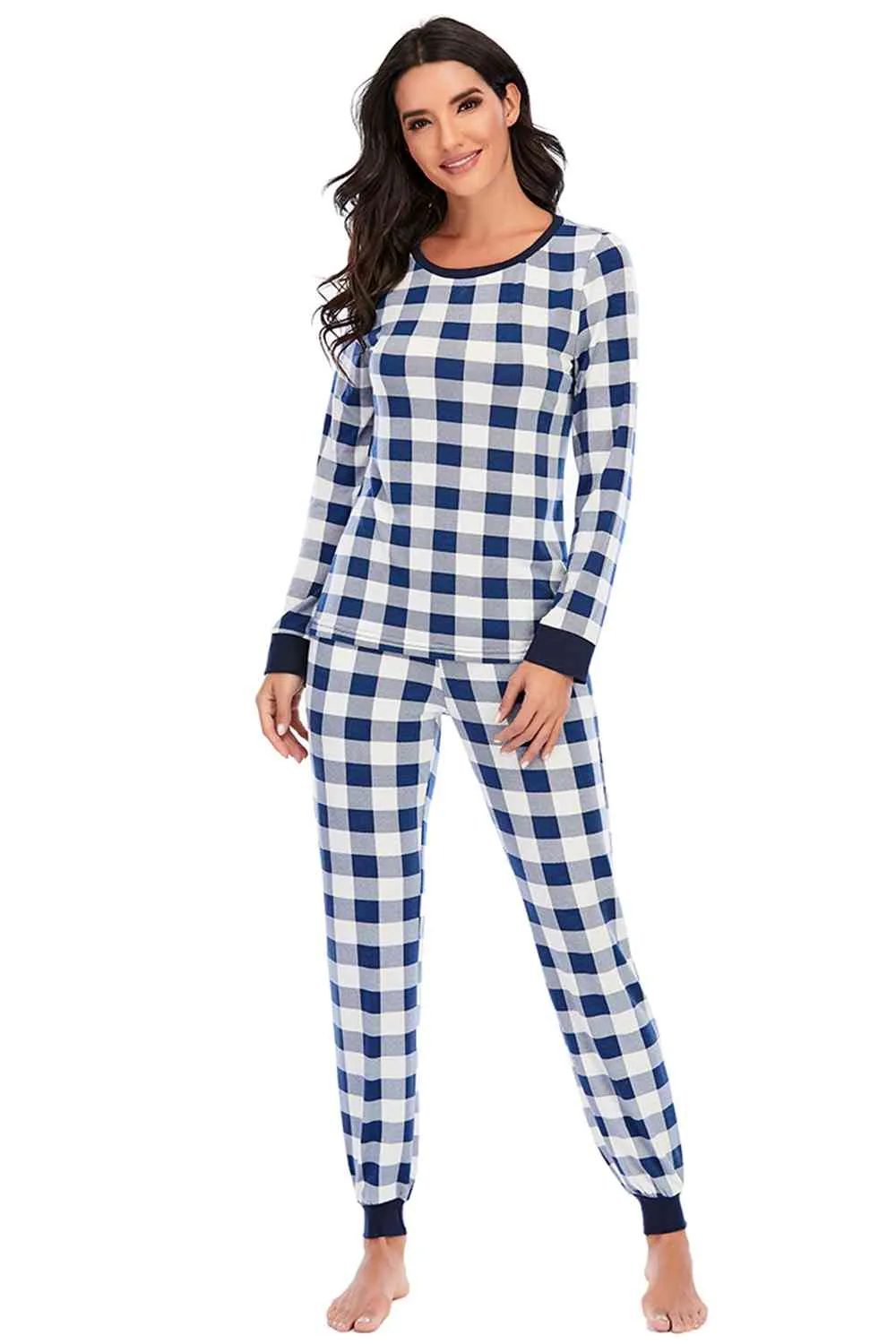 Plaid Round Neck Top and Pants Set sold by Charming Charlie product image thumbnail 3