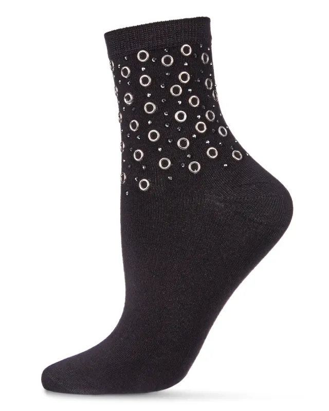 Women's Studs and Stones Studded Rhinestone Anklet Sock sold by Charming Charlie