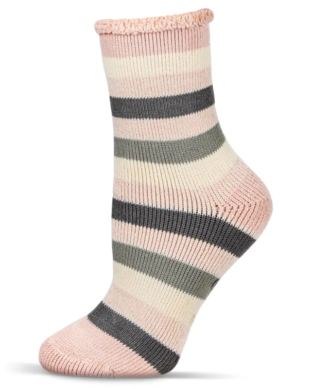 Women's Stripe Cozy Warm Thermal Crew Socks sold by Charming Charlie