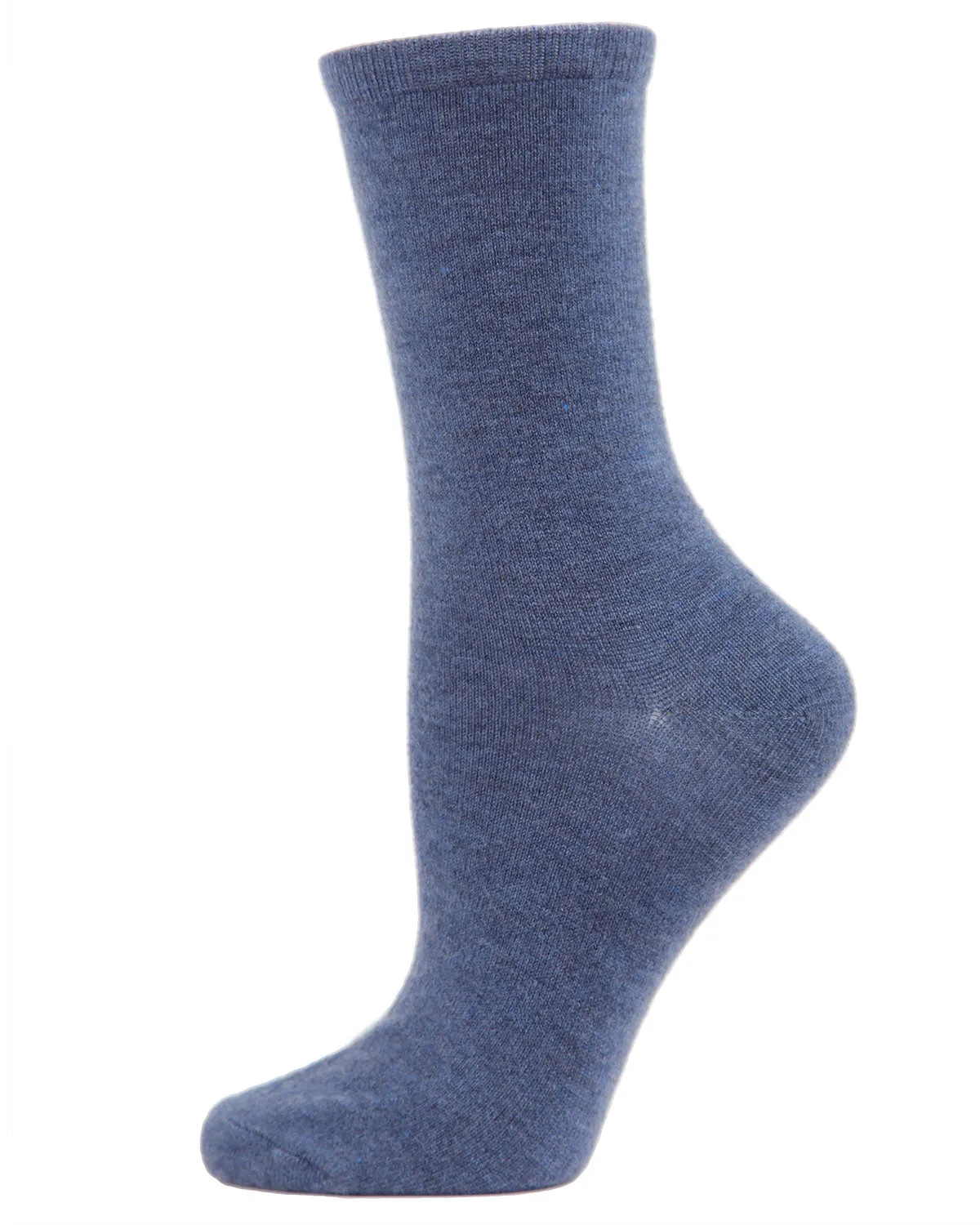 Women's Solid Soft Flat Knit Cashmere Blend Crew Sock sold by Charming Charlie
