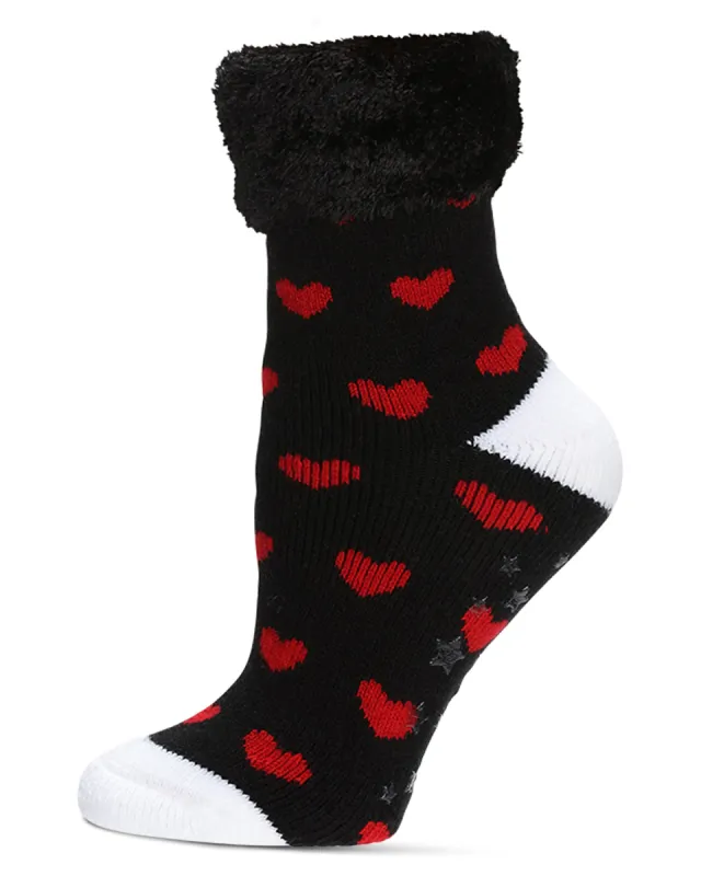 Women's Hearts Plush Cabin Socks sold by Charming Charlie