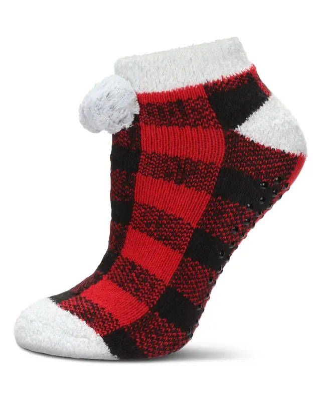 Women's Buffalo Plaid Buttersoft Plush Lined Low Cut Socks sold by Charming Charlie