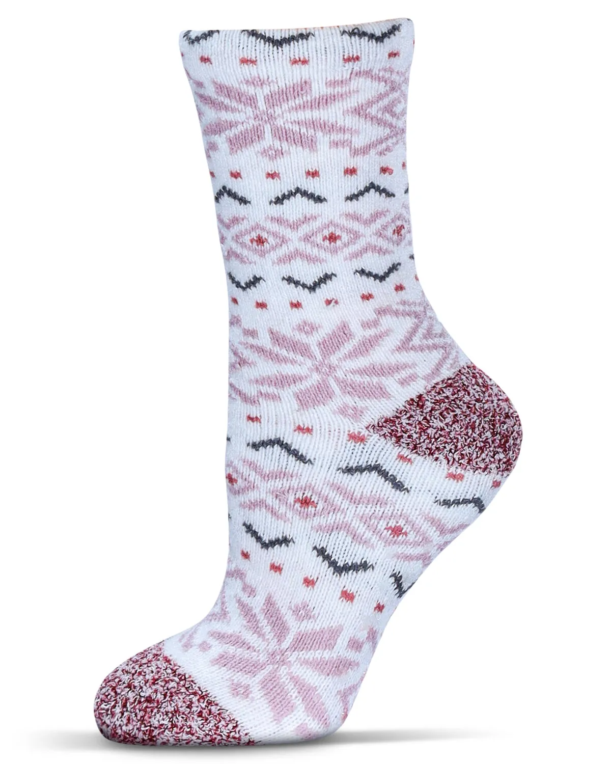Women's Snowflake Buttersoft Plush Lined Crew Socks sold by Charming Charlie