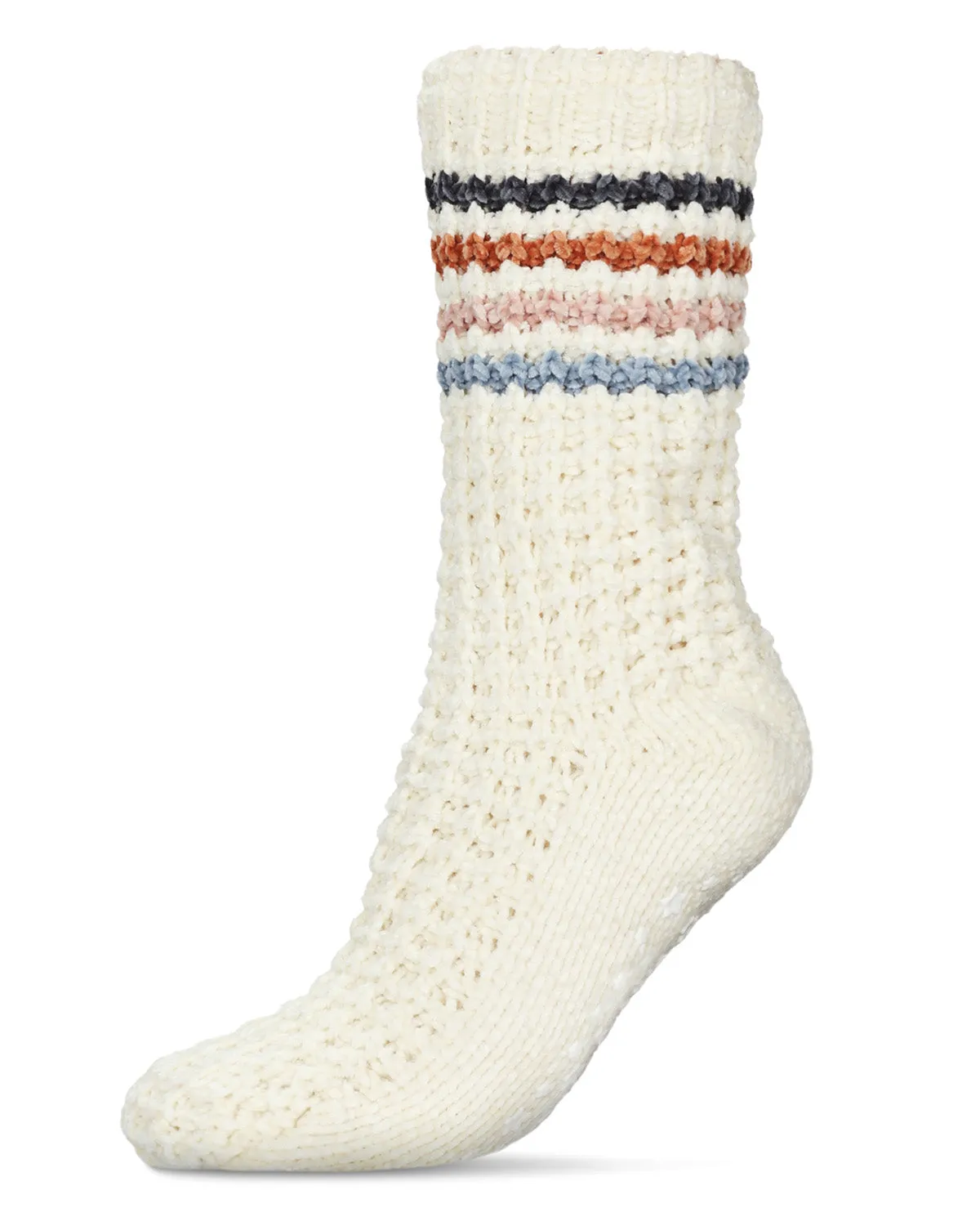 Women's Chunky Stripes Plush-Lined Slipper Crew Sock sold by Charming Charlie product image thumbnail 2