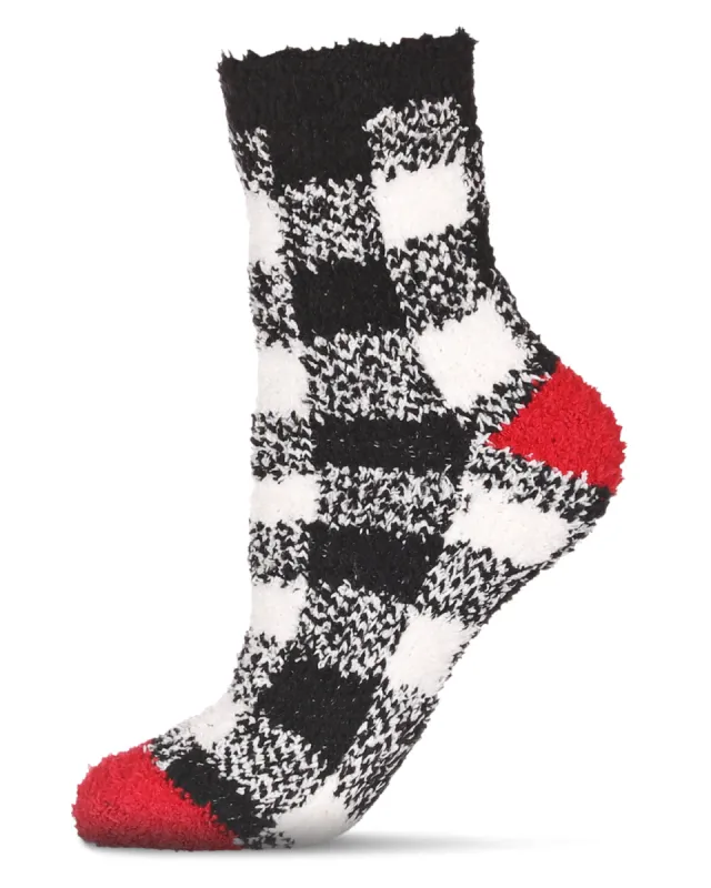 Women's Classic Buffalo Plaid Cozy Crew Socks sold by Charming Charlie