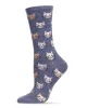 Women's Soft Cheerful Cat Face Cashmere Crew Socks sold by Charming Charlie
