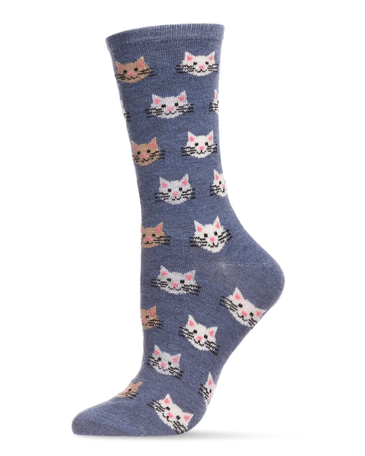 Women's Soft Cheerful Cat Face Cashmere Crew Socks sold by Charming Charlie product image thumbnail 3
