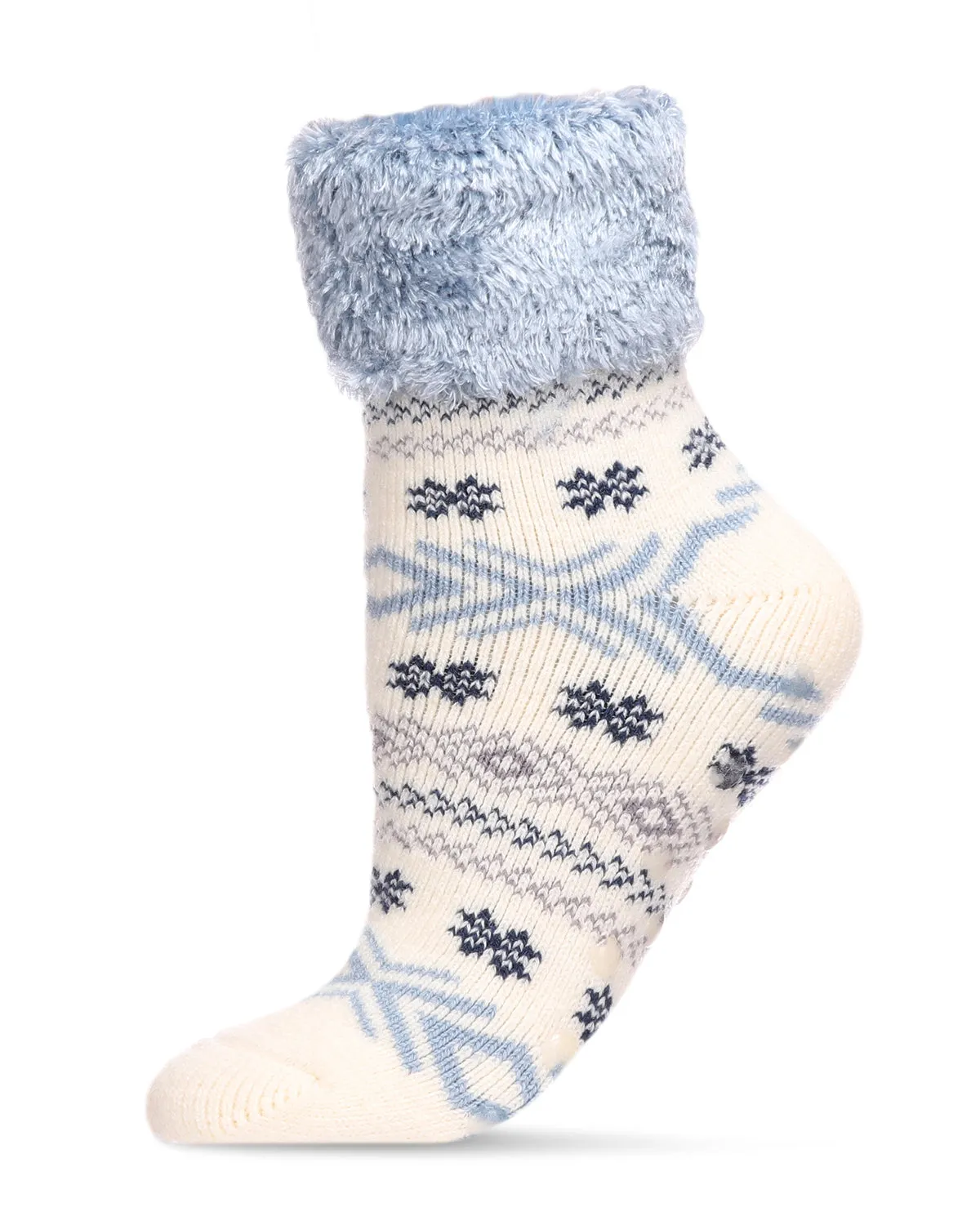 Women's Fair Isle Plush Lined Cabin Socks sold by Charming Charlie