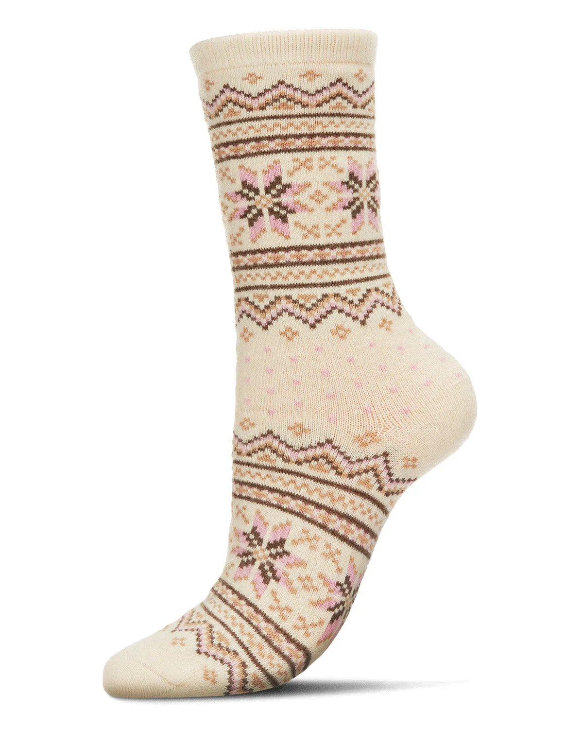 Women's Soft Fair Isle Cashmere Blend Crew Socks sold by Charming Charlie