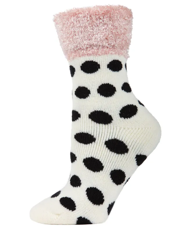 Women's Polka Dot Plush Cabin Socks sold by Charming Charlie