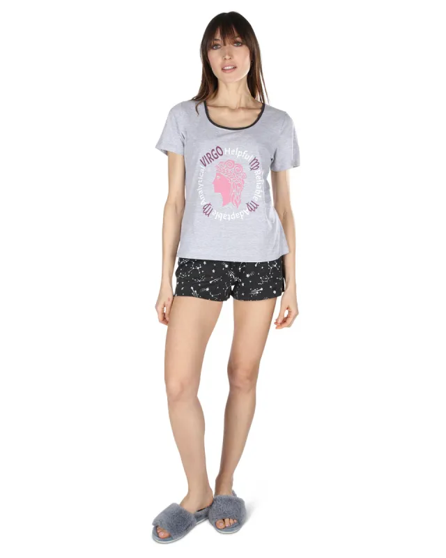 Women's Virgo Zodiac Sign PJ Short Set sold by Charming Charlie