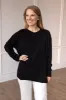 Black Long-sleeved T-shirts With Side Stitching sold by Charming Charlie