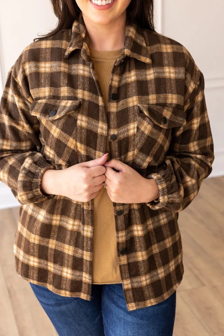 Morning Coffee Oversized Shacket sold by Charming Charlie product image thumbnail 5