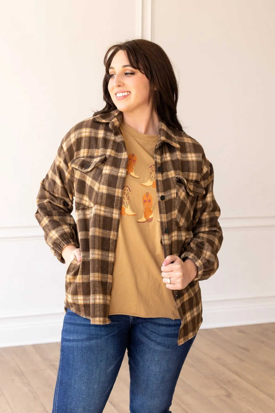 Morning Coffee Oversized Shacket sold by Charming Charlie product image thumbnail 2