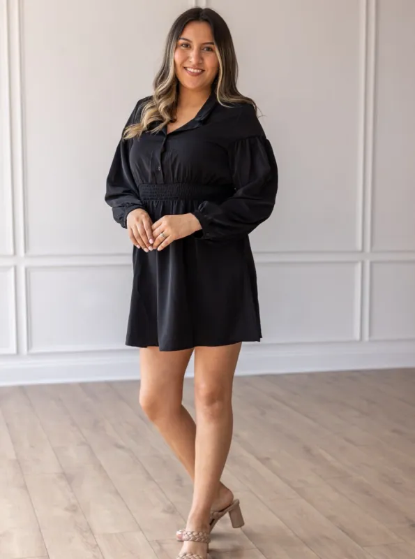 Black Button Down Dress sold by Charming Charlie