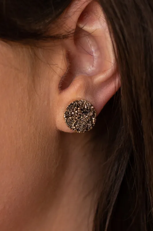 Everyday, Everywhere Druzy Stud, Rose Gold sold by Charming Charlie