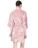 Women's Crushed Velvet Floral Lace Trim Kimono Robe sold by Charming Charlie
