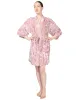 Women's Crushed Velvet Floral Lace Trim Kimono Robe sold by Charming Charlie