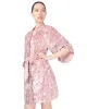 Women's Crushed Velvet Floral Lace Trim Kimono Robe sold by Charming Charlie