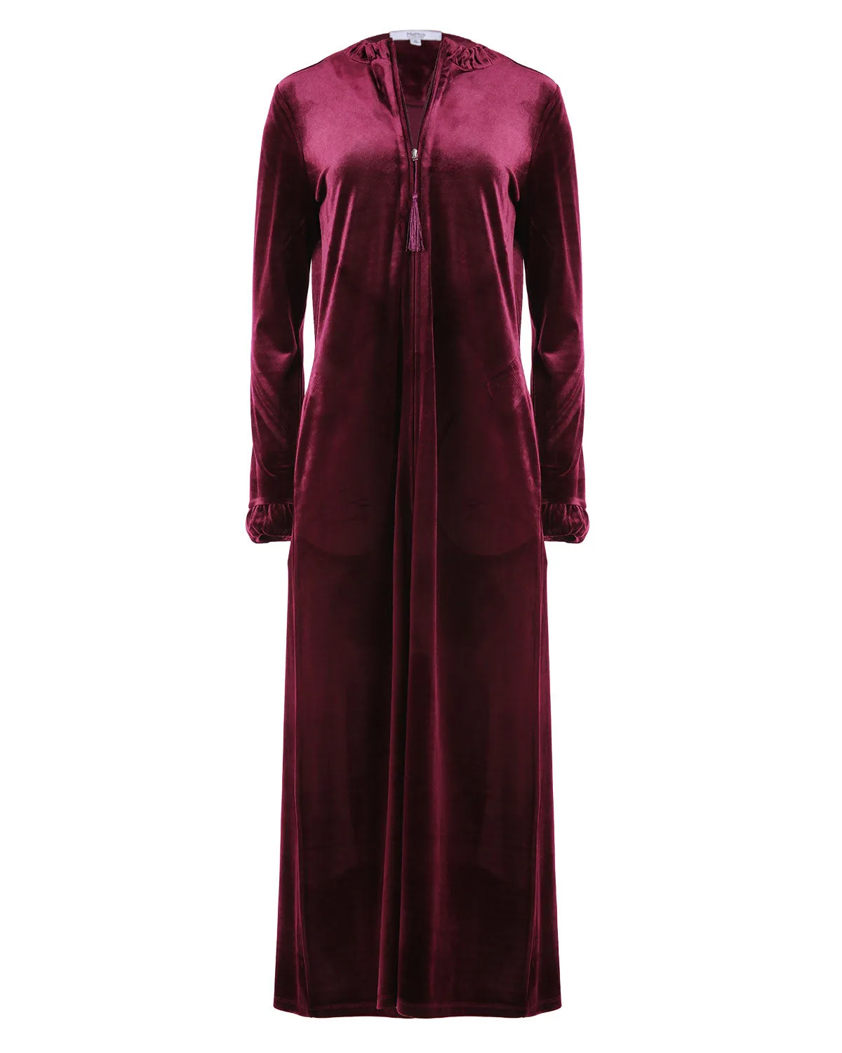 Women's Velour Zippered Front Full Length Lounger Gown sold by Charming Charlie product image thumbnail 3