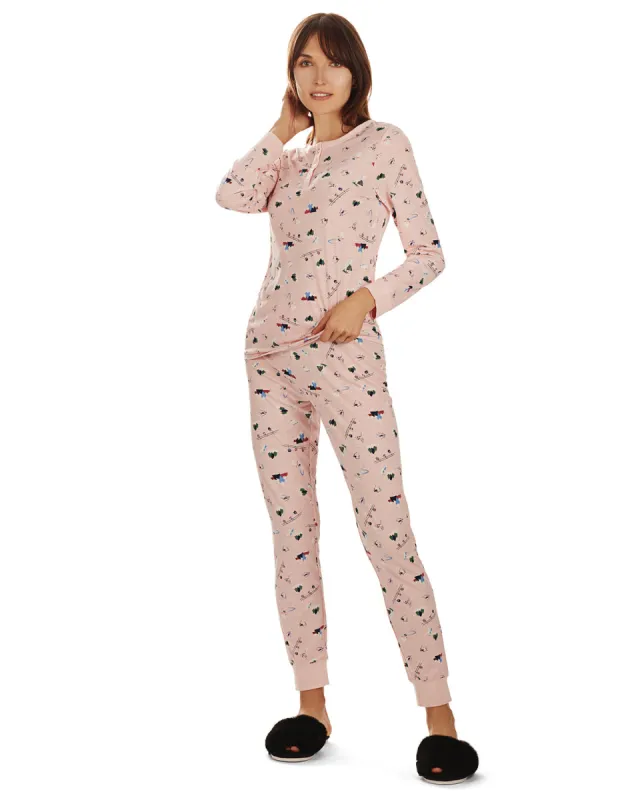 Women's Ski Chalet Two-Piece PJ Set in a Bag sold by Charming Charlie