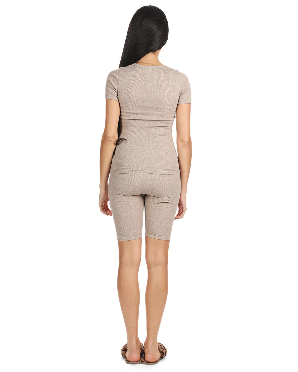 Women's Organic Cotton Ribbed Biker Shorts sold by Charming Charlie product image thumbnail 4