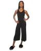 Women's V-Neck Luxe Rib Fitted Capri Style Romper sold by Charming Charlie