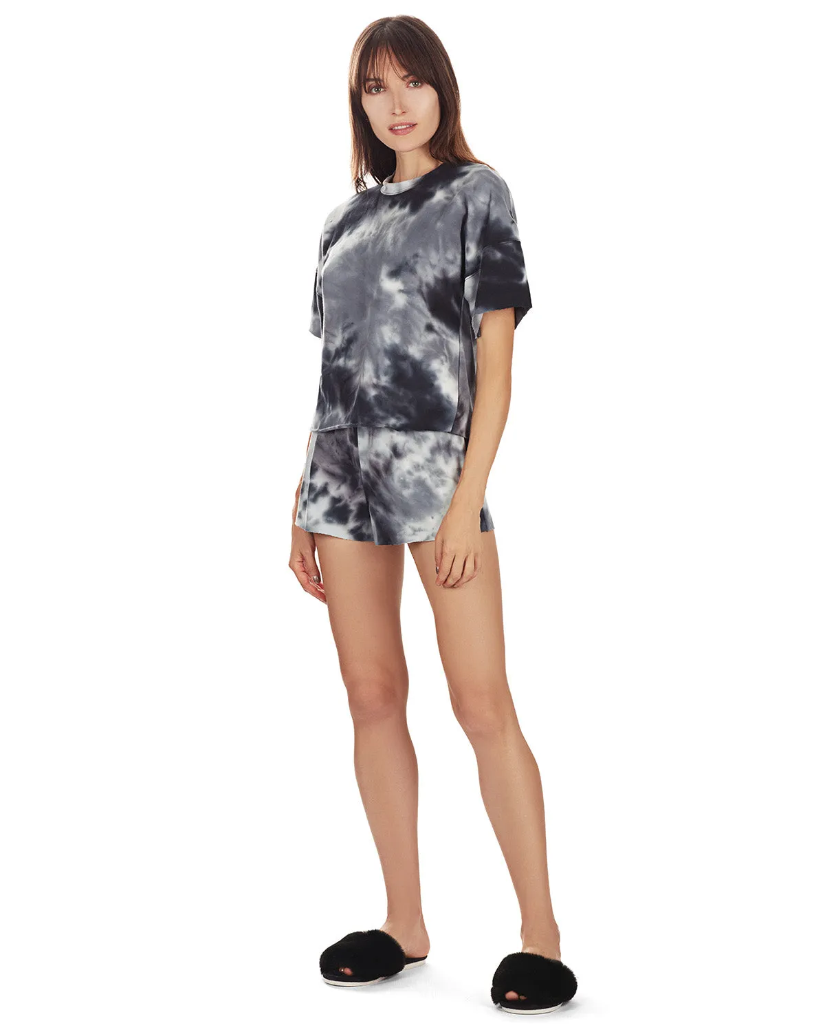 Women's Tie Dye French Terry Cotton Blend Short Set sold by Charming Charlie product image thumbnail 2