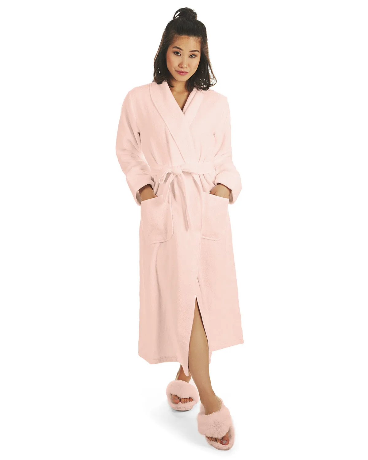Women's 100% Cotton Zero Twist Woven Loop Terry Robe sold by Charming Charlie product image thumbnail 2