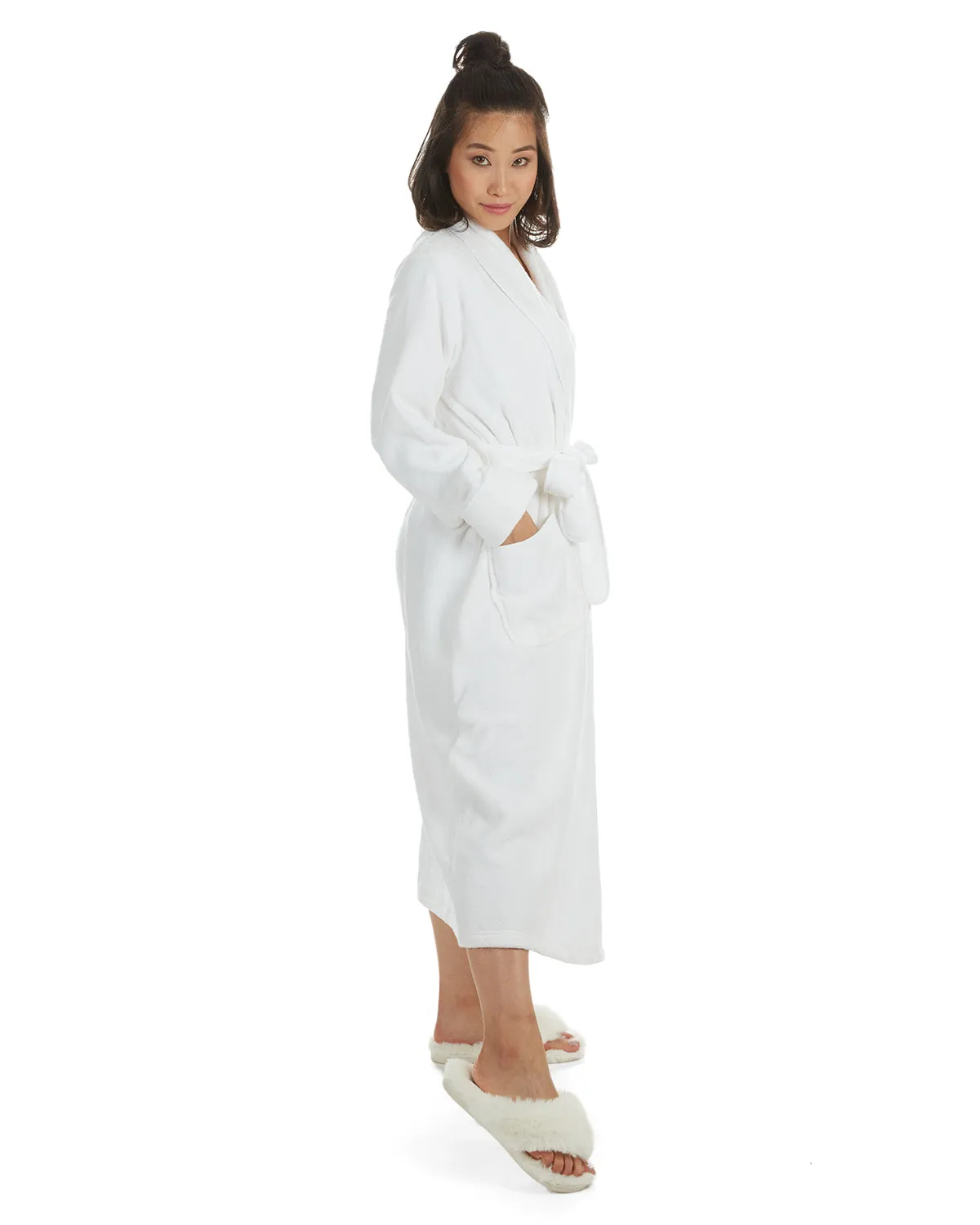 Women's 100% Cotton Zero Twist Woven Loop Terry Robe sold by Charming Charlie product image thumbnail 3