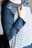 Women's Modest Soft Nursing Gown with Lace Accents sold by Charming Charlie