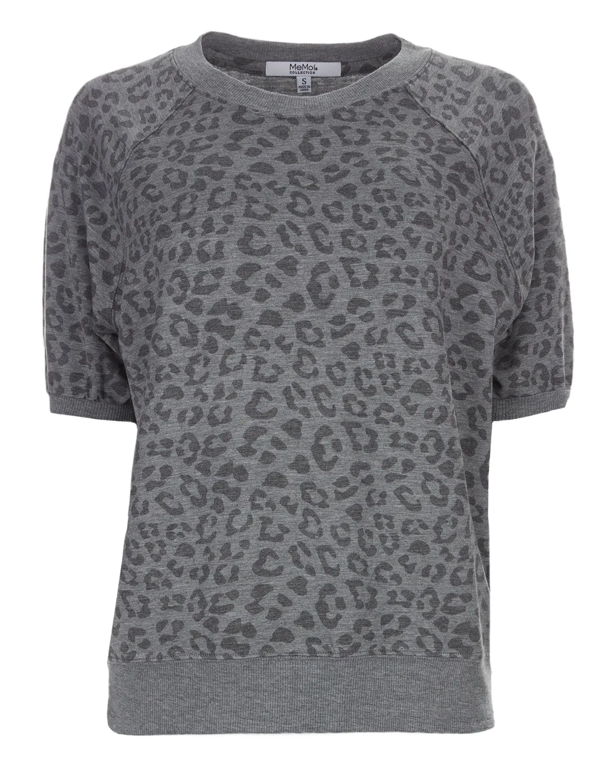 Women's Terry Lounge Leopard Print Short Sleeve Sweatshirt sold by Charming Charlie product image thumbnail 4