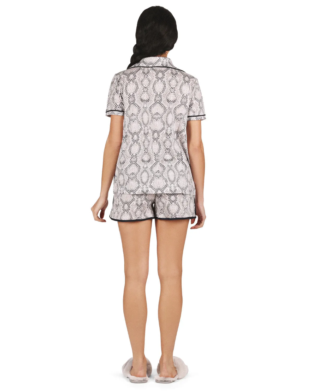 Women's Snake Notch Collar Cotton Blend Pajama Set sold by Charming Charlie product image thumbnail 3