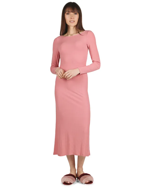 Women's Luxe Ribbed Bamboo Blend Full-Length Nightgown sold by Charming Charlie