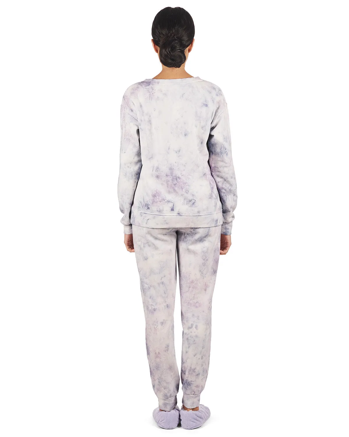 Women's Tie Dye French Terry Cotton Blend Jogger Pants Set sold by Charming Charlie product image thumbnail 3