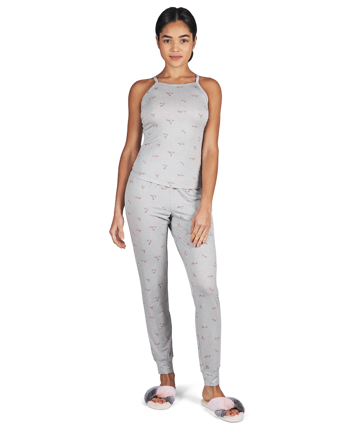 Women's Ditsy Floral Bamboo Blend Thin Strap Tank Top sold by Charming Charlie