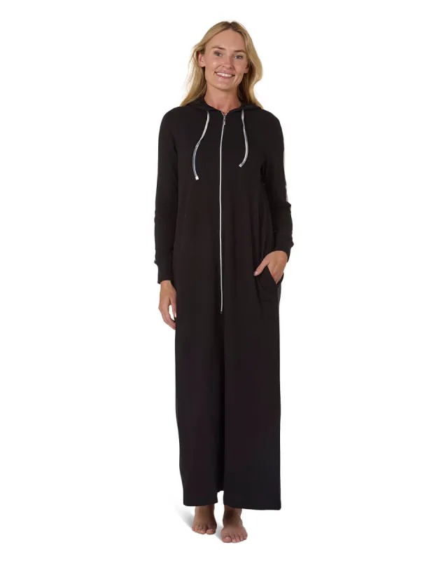 Women's Cotton Blend French Terry Ankle-Length Zip Robe sold by Charming Charlie