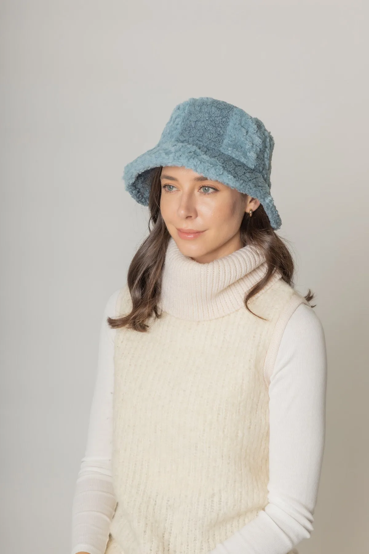 Two Tone Sherpa Bucket Hat sold by Charming Charlie product image thumbnail 2
