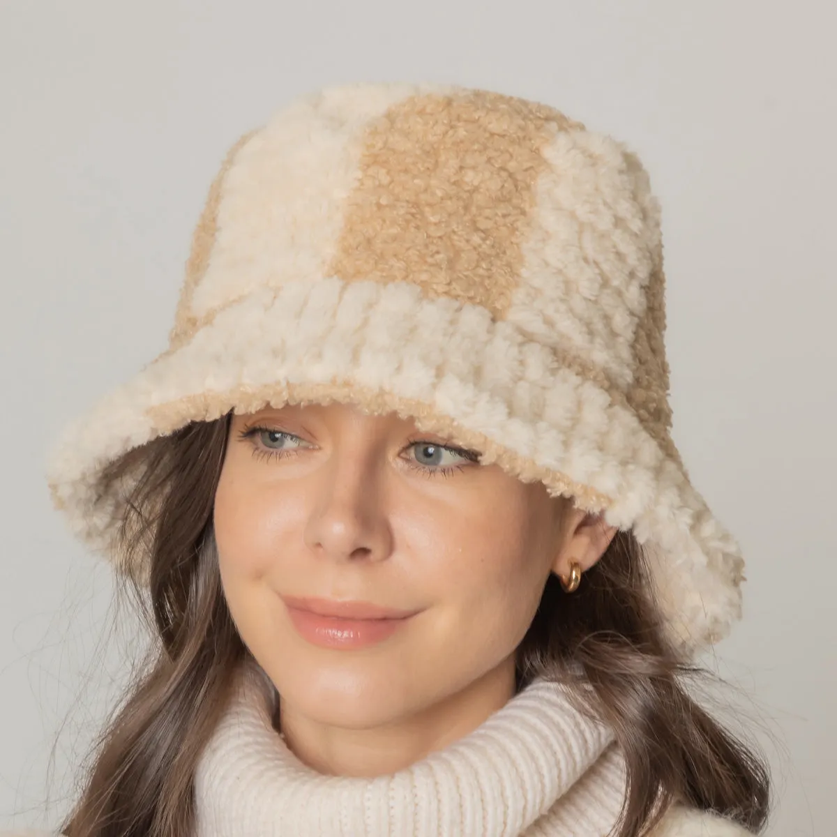 Two Tone Sherpa Bucket Hat sold by Charming Charlie product image thumbnail 3