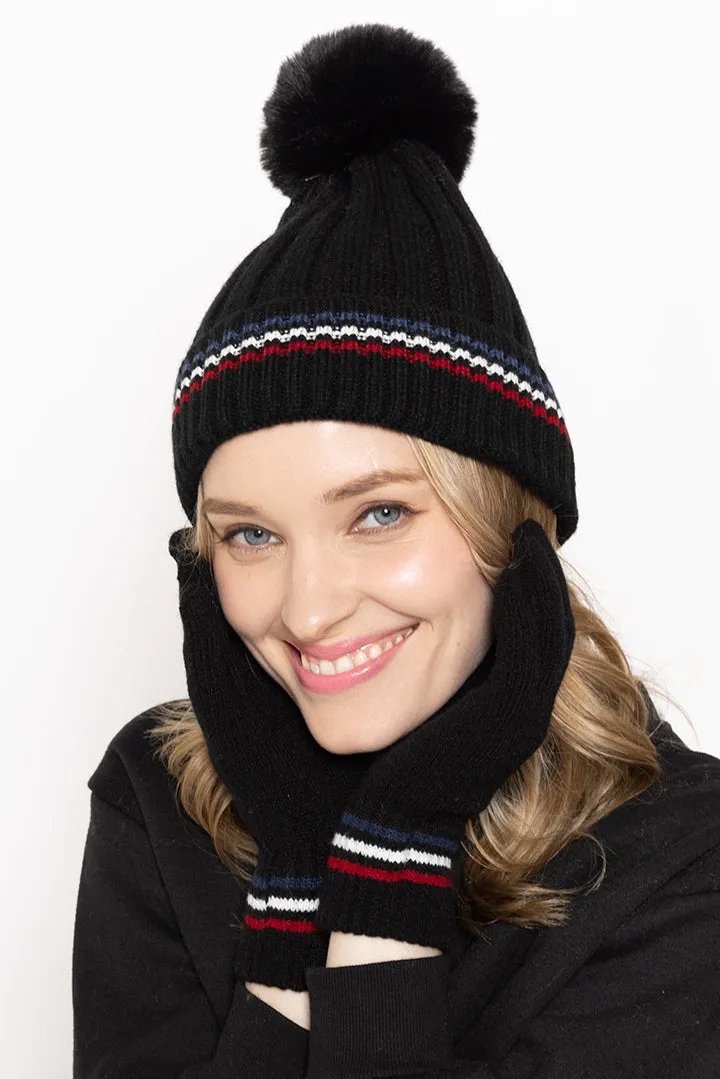 Stripe Knit Touch Gloves sold by Charming Charlie product image thumbnail 4