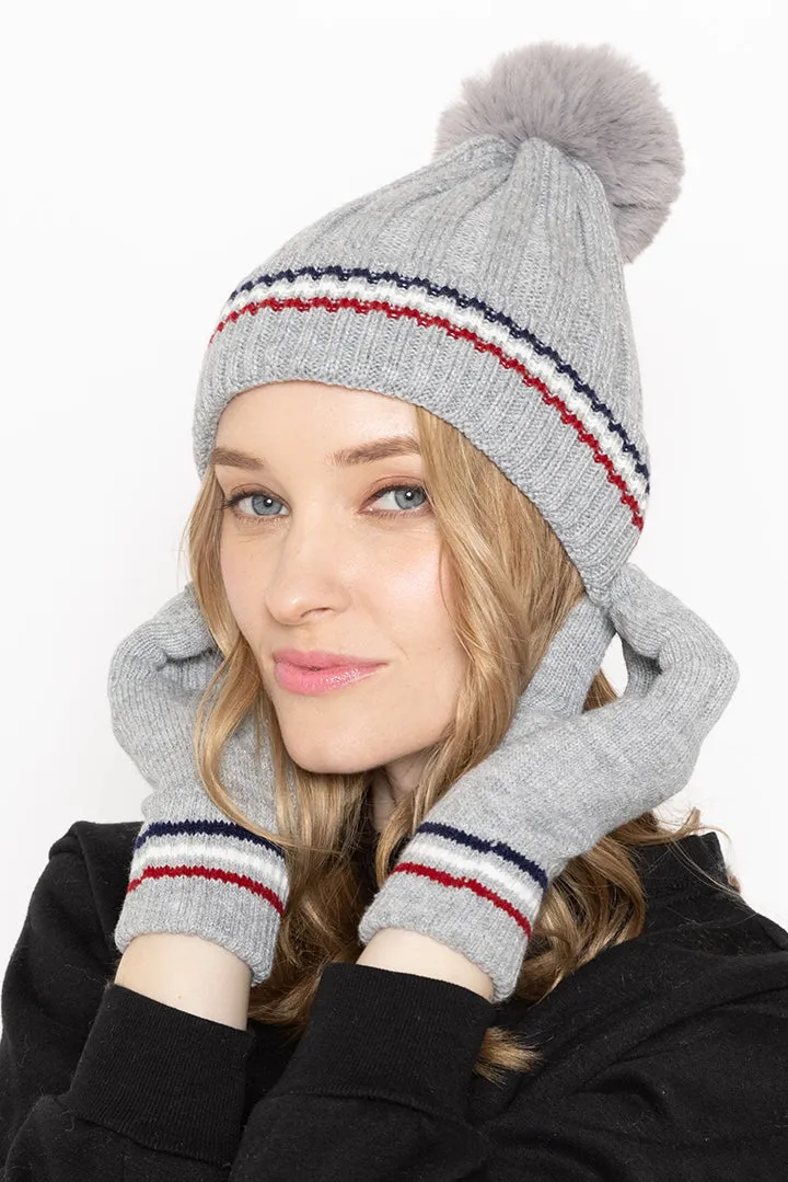 Stripe Knit Touch Gloves sold by Charming Charlie