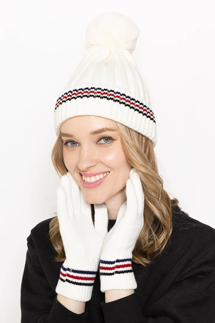 Stripe Knit Touch Gloves sold by Charming Charlie product image thumbnail 2