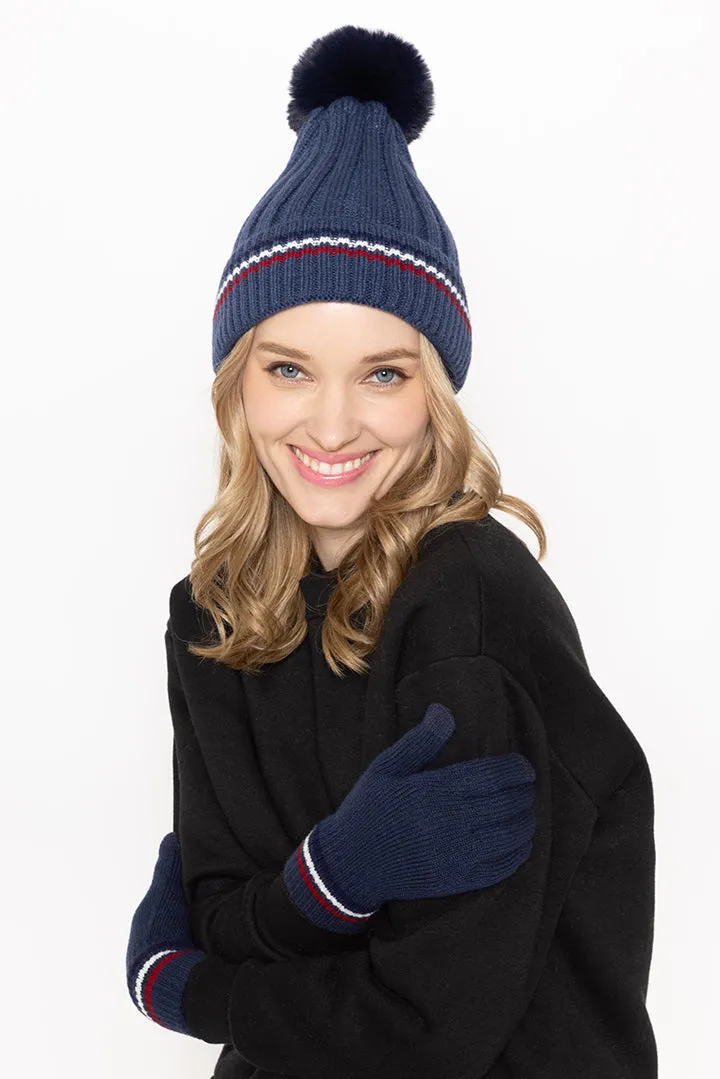 Stripe Knit Touch Gloves sold by Charming Charlie product image thumbnail 3