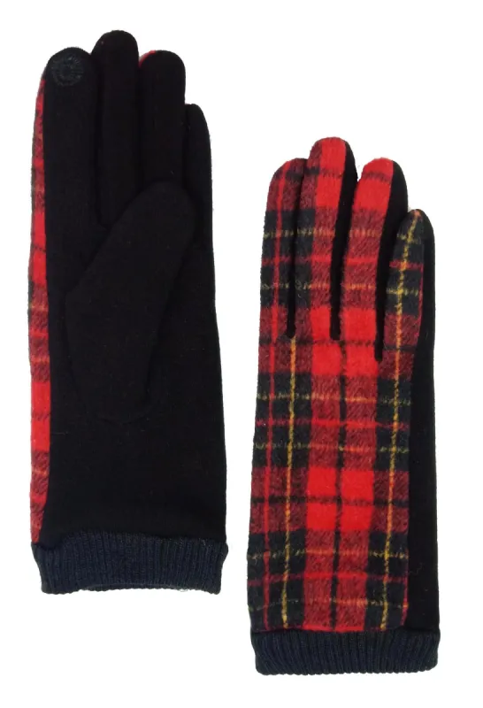 Plaid Touch Gloves sold by Charming Charlie