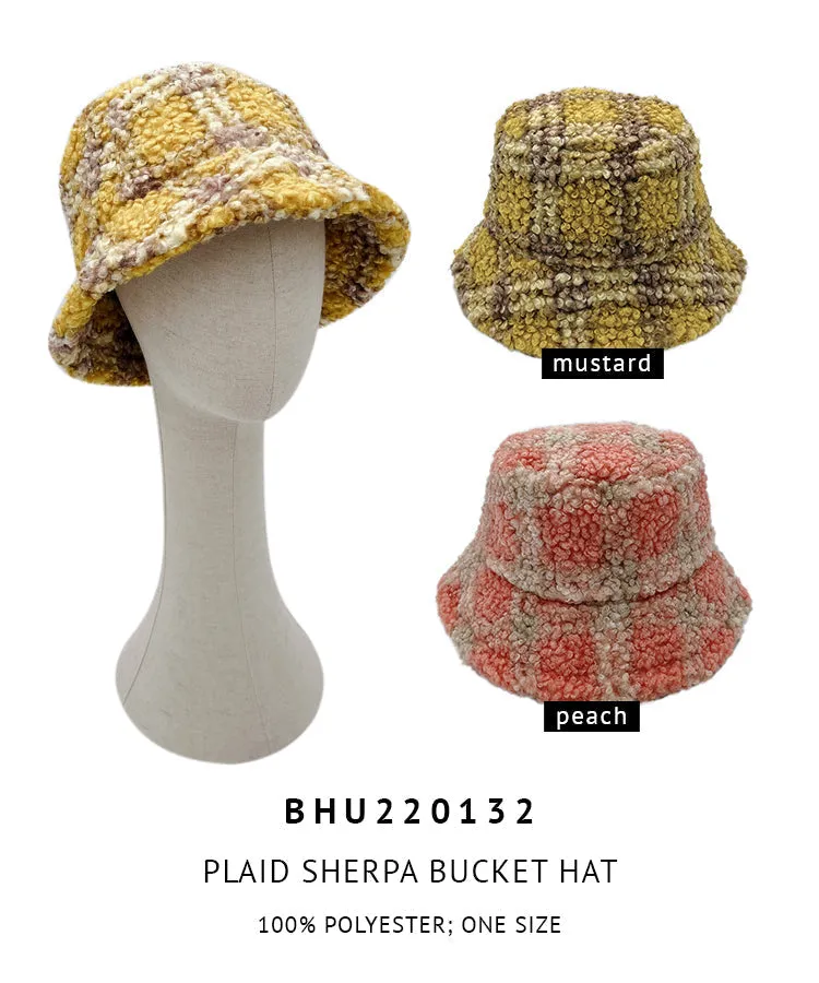 Plaid Sherpa Bucket Hat sold by Charming Charlie product image thumbnail 3