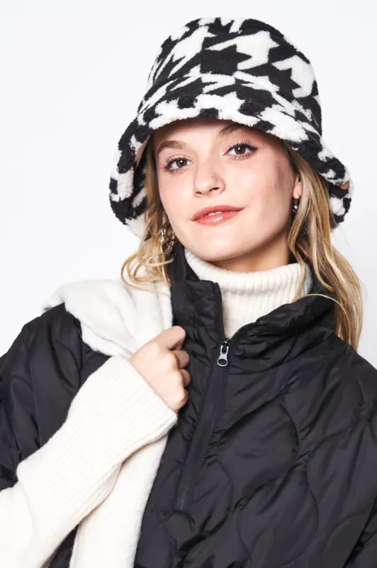 Printed Sherpa Bucket Hat sold by Charming Charlie